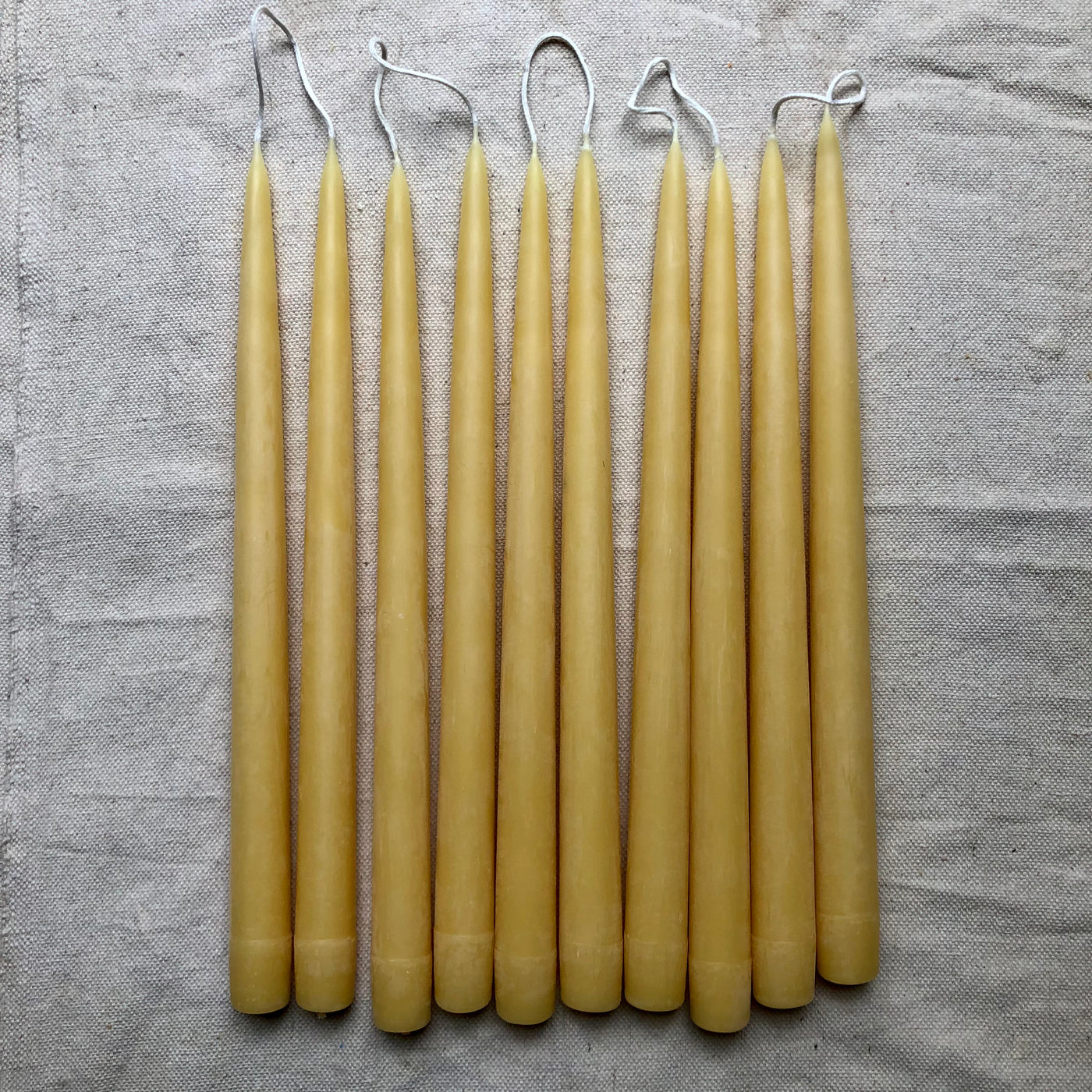Hand Dipped Beeswax Tapered Candles