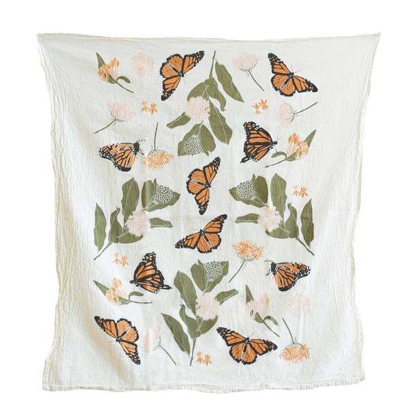 Monarchs and Milkweeds Towel