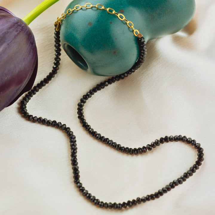 Black Onyx Fully Beaded Necklace