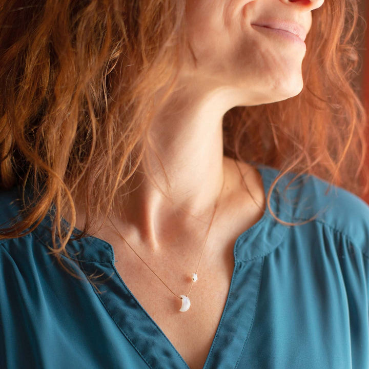 To the Moon Moonstone Necklace