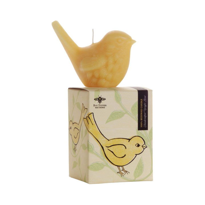 Upright Bird Beeswax Candle
