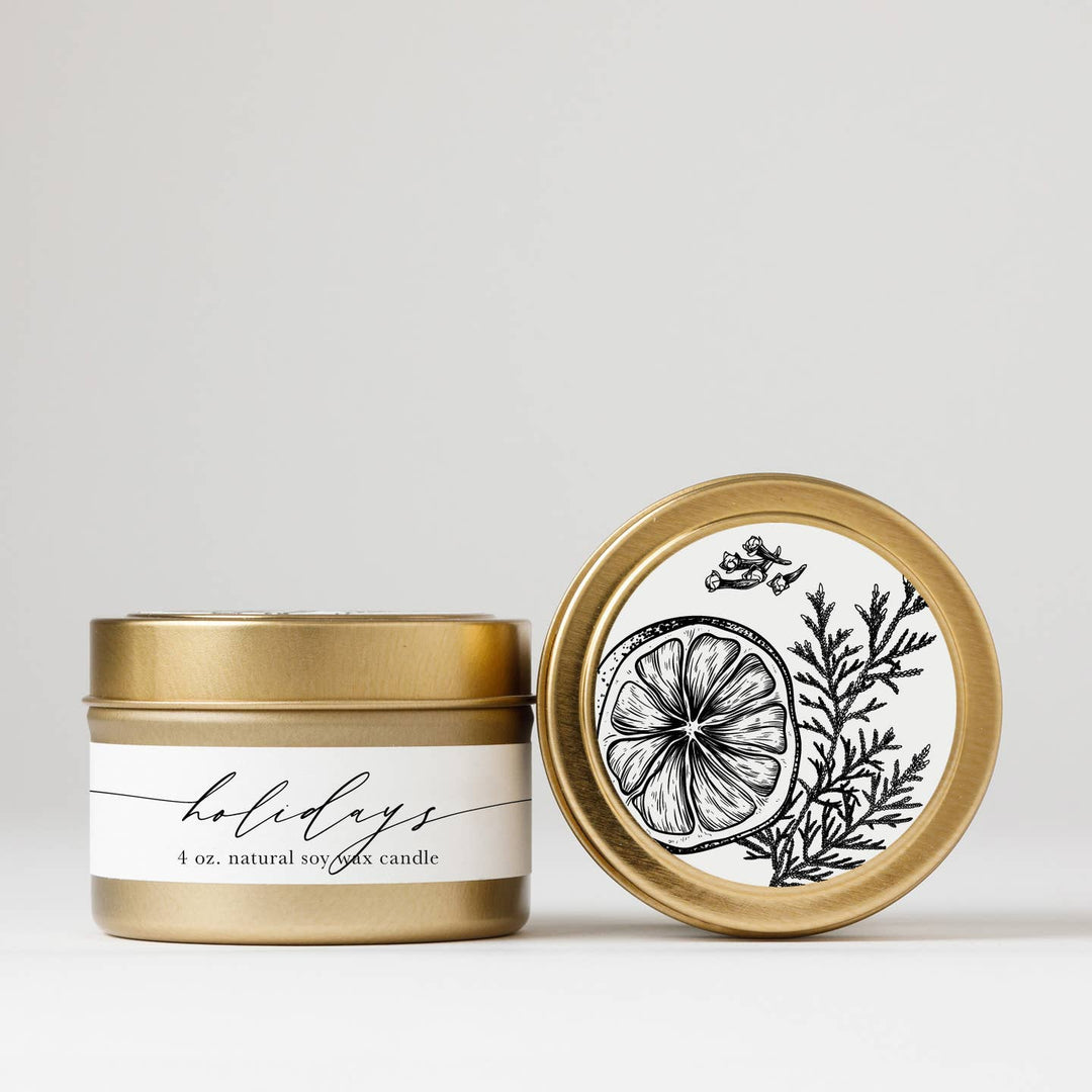 Holidays Tin Soy Candle