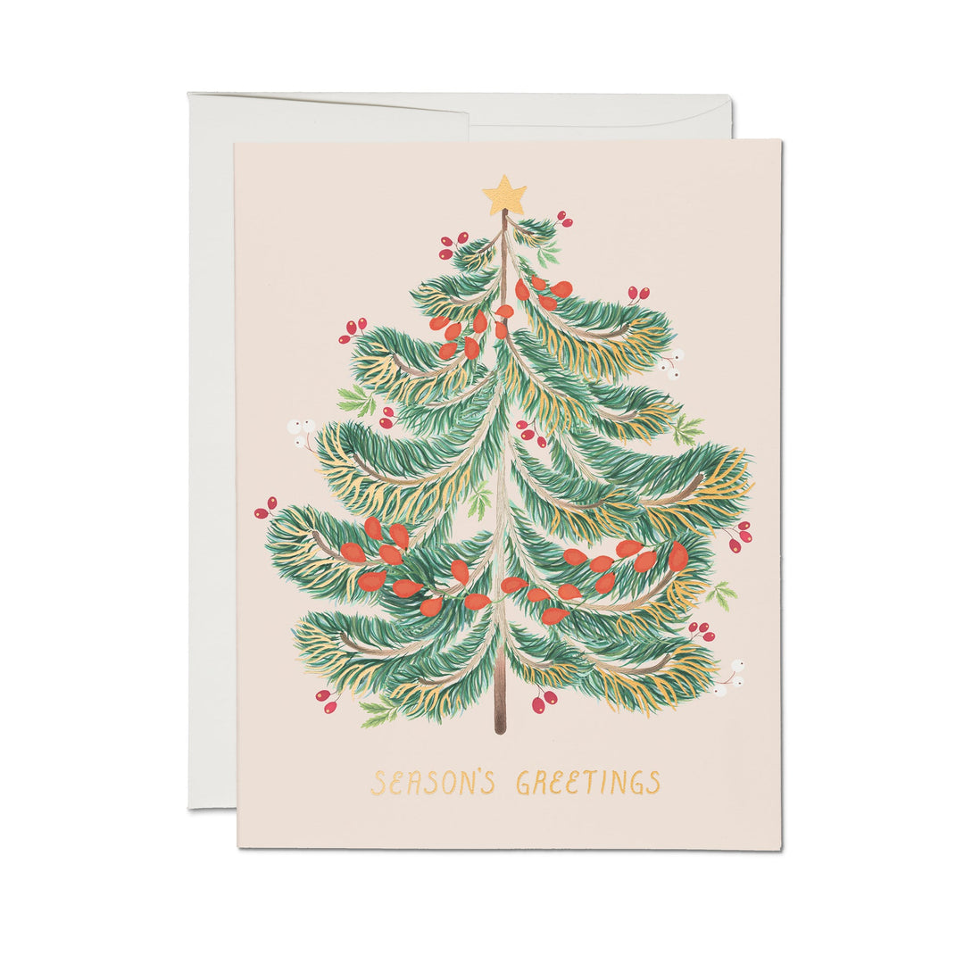 Festive Evergreen Greeting Card