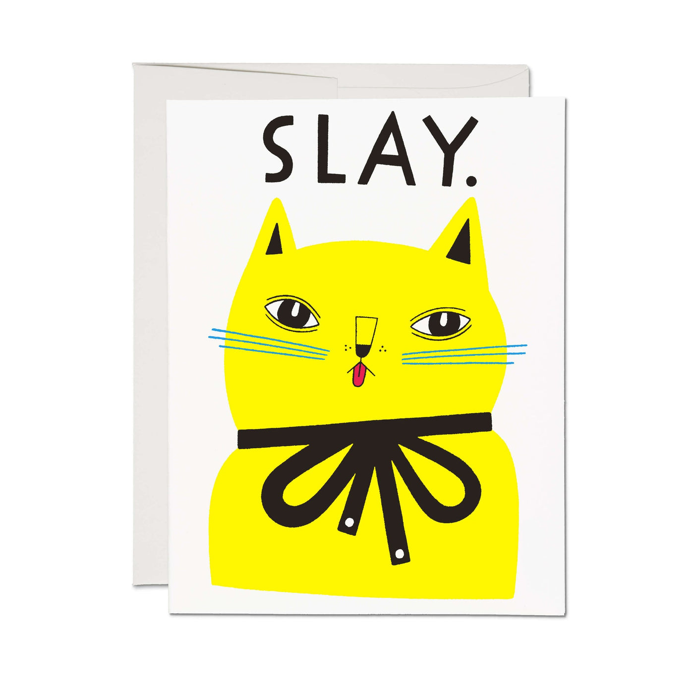 Slay Cat Greeting Card