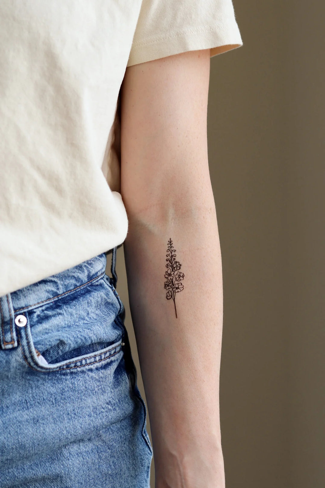 Delphinium Temporary Tattoos