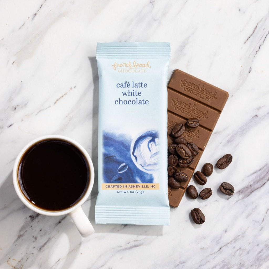 French Broad Chocolate Cafe Latte White Chocolate