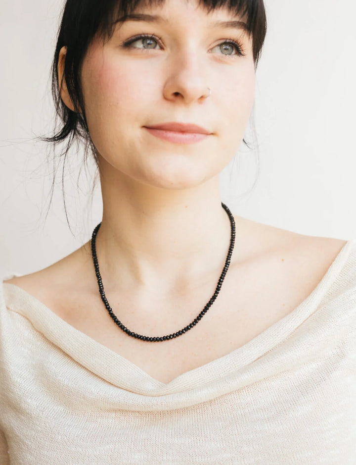 Black Onyx Fully Beaded Necklace