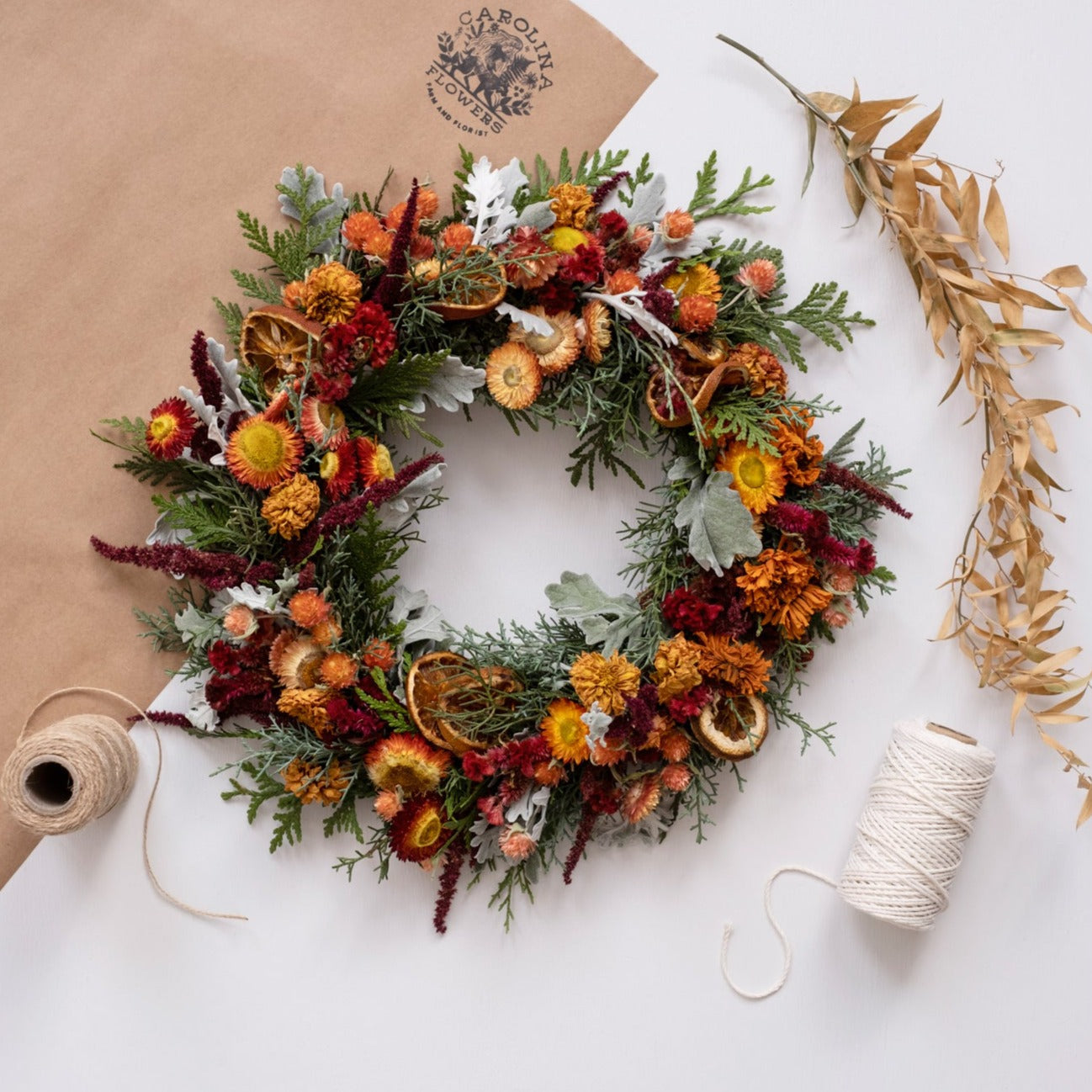 Carolina Flowers Wreath Workshop Asheville