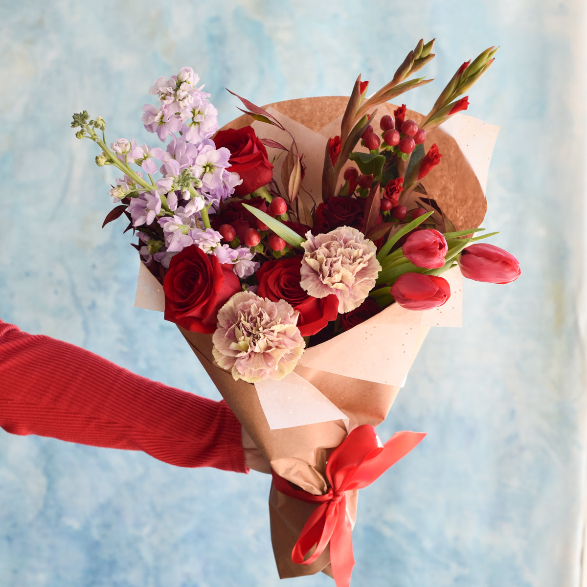 Valentine's Day Bouquet: Red & Romantic