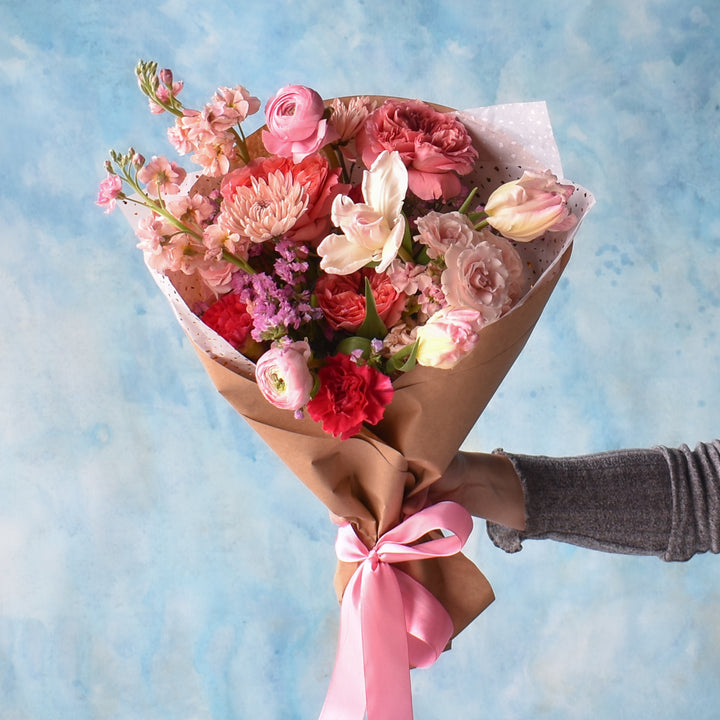 Valentine's Day Bouquet: Pink & Peppy