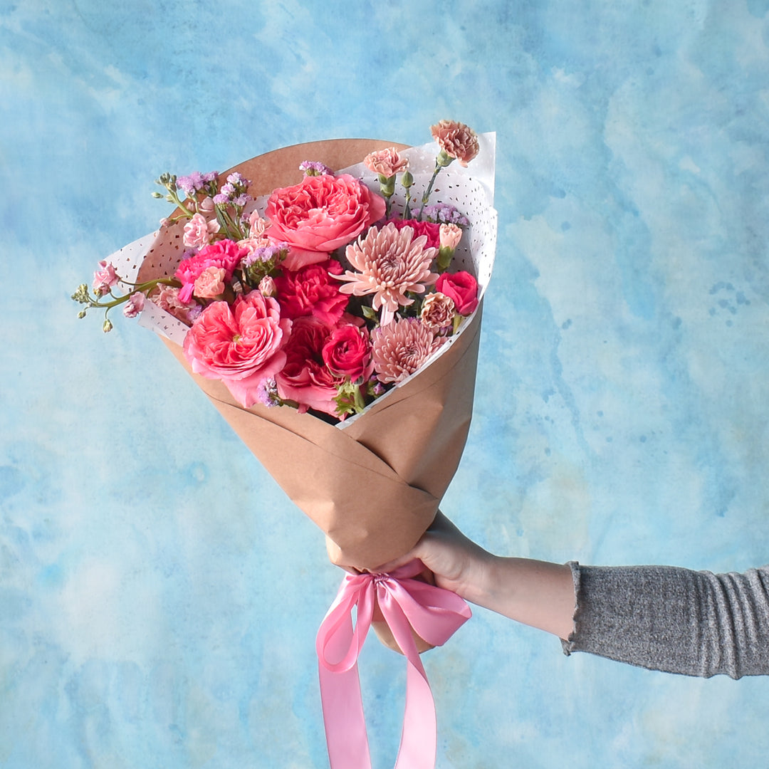 Valentine's Day Bouquet: Pink & Peppy