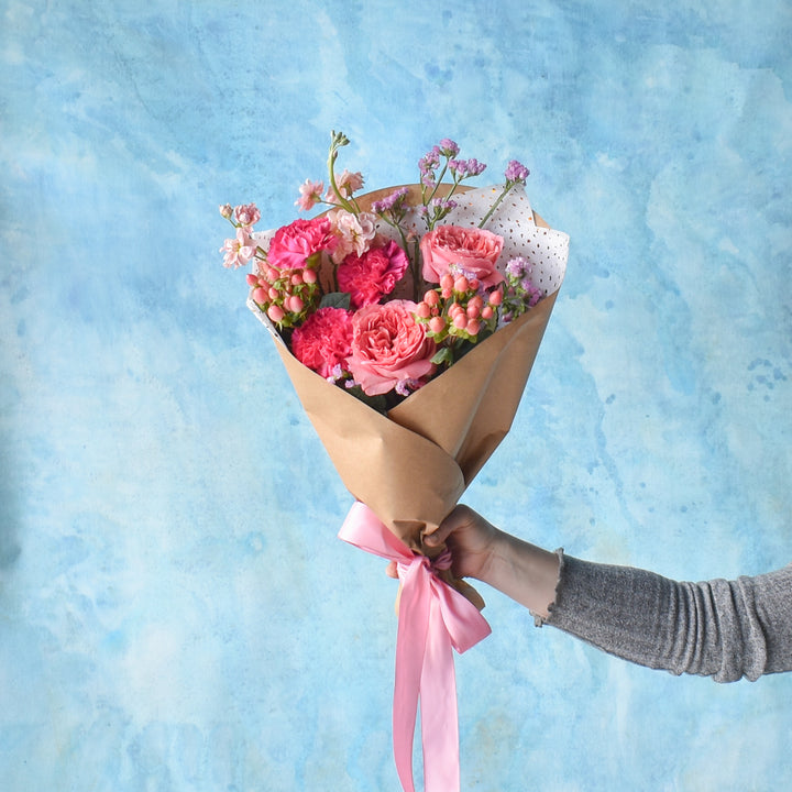 Valentine's Day Bouquet: Pink & Peppy