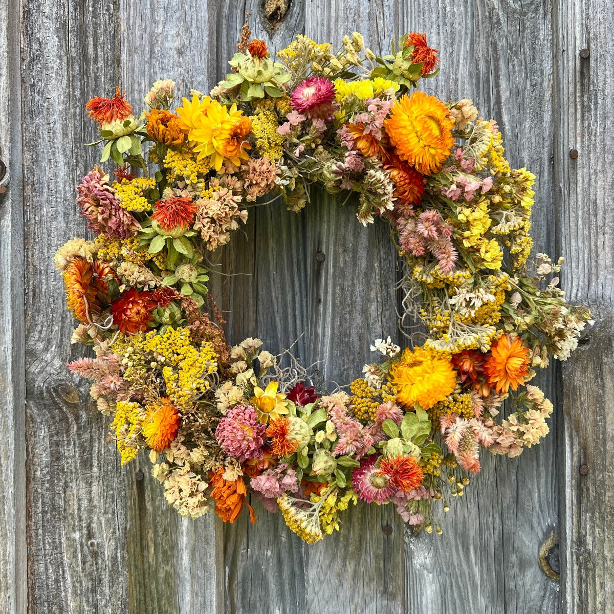Dried flower wreath asheville nc