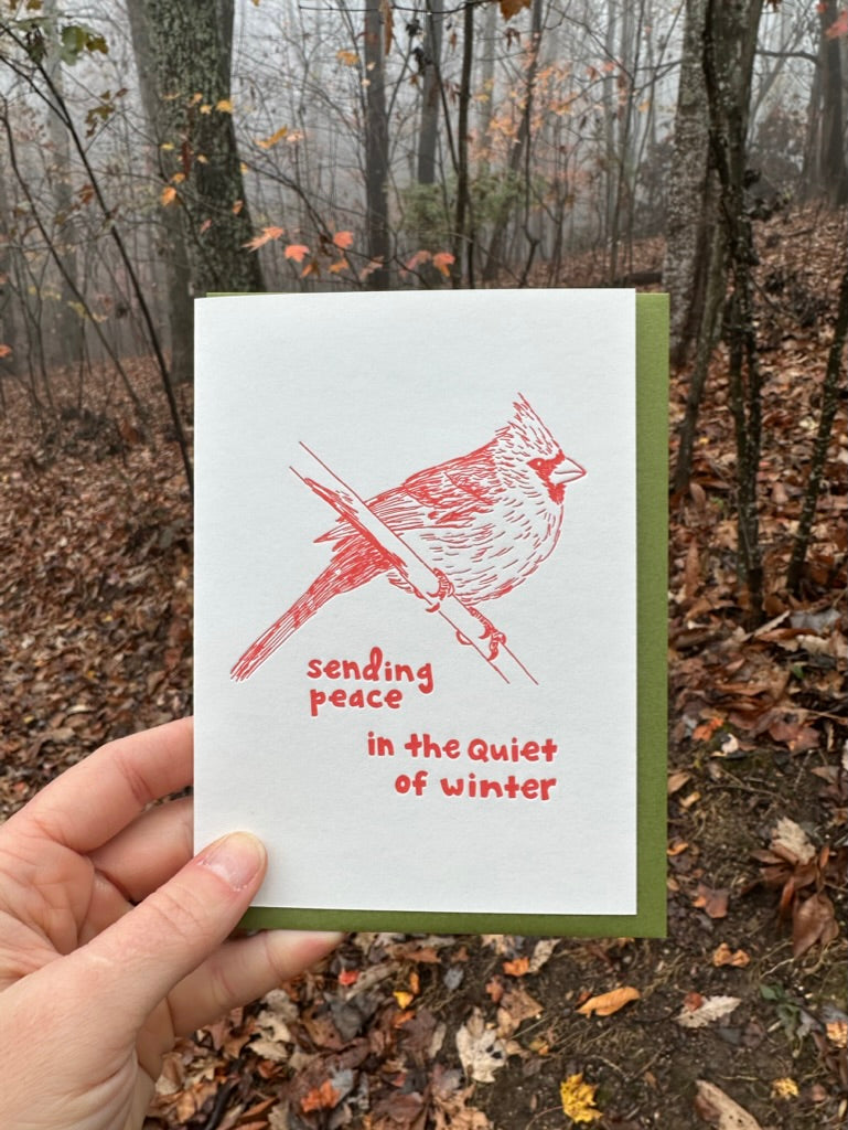 Winter Cardinal Card