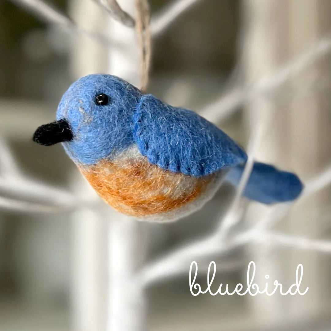 Blue Bird Felt Ornament