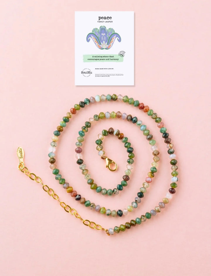Fancy Jasper Fully Beaded Necklace