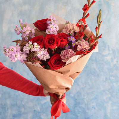 Valentine's Day Bouquet: Red & Romantic