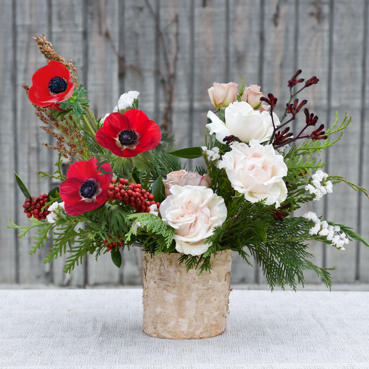 Classic Birch Holiday Arrangement