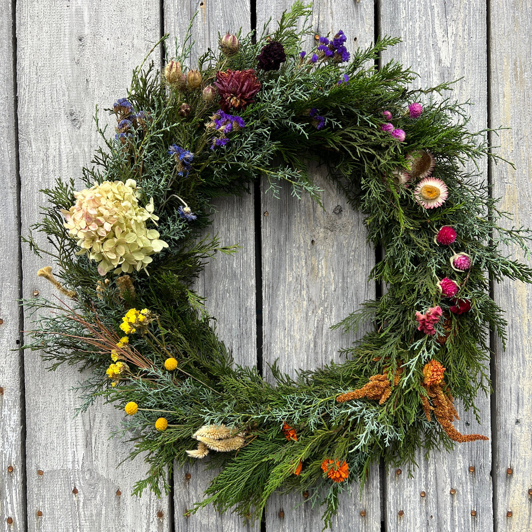 Rainbow Bright Greenery Wreath