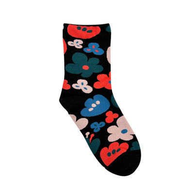 Women's Crew Flower Fleur Socks