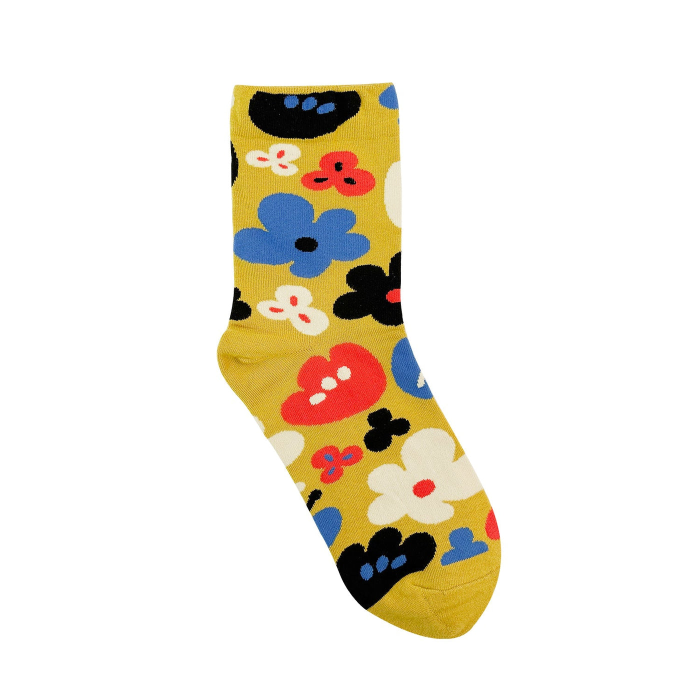 Women's Crew Flower Fleur Socks