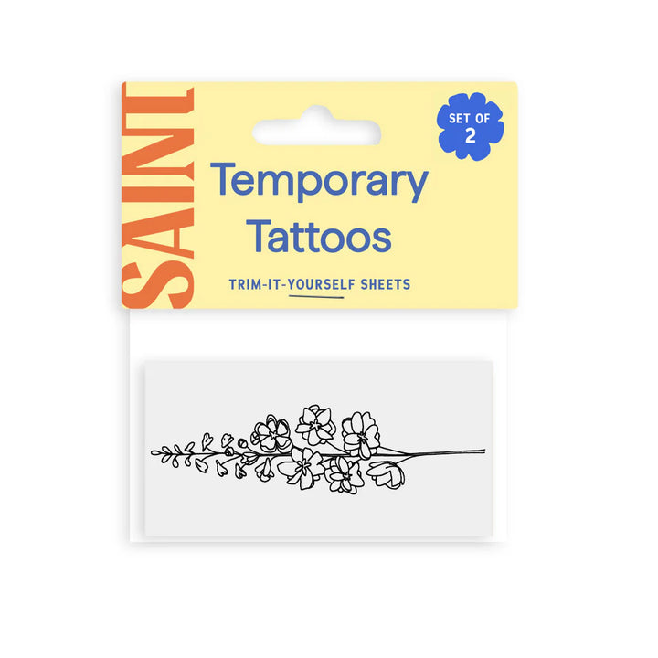 Delphinium Temporary Tattoos