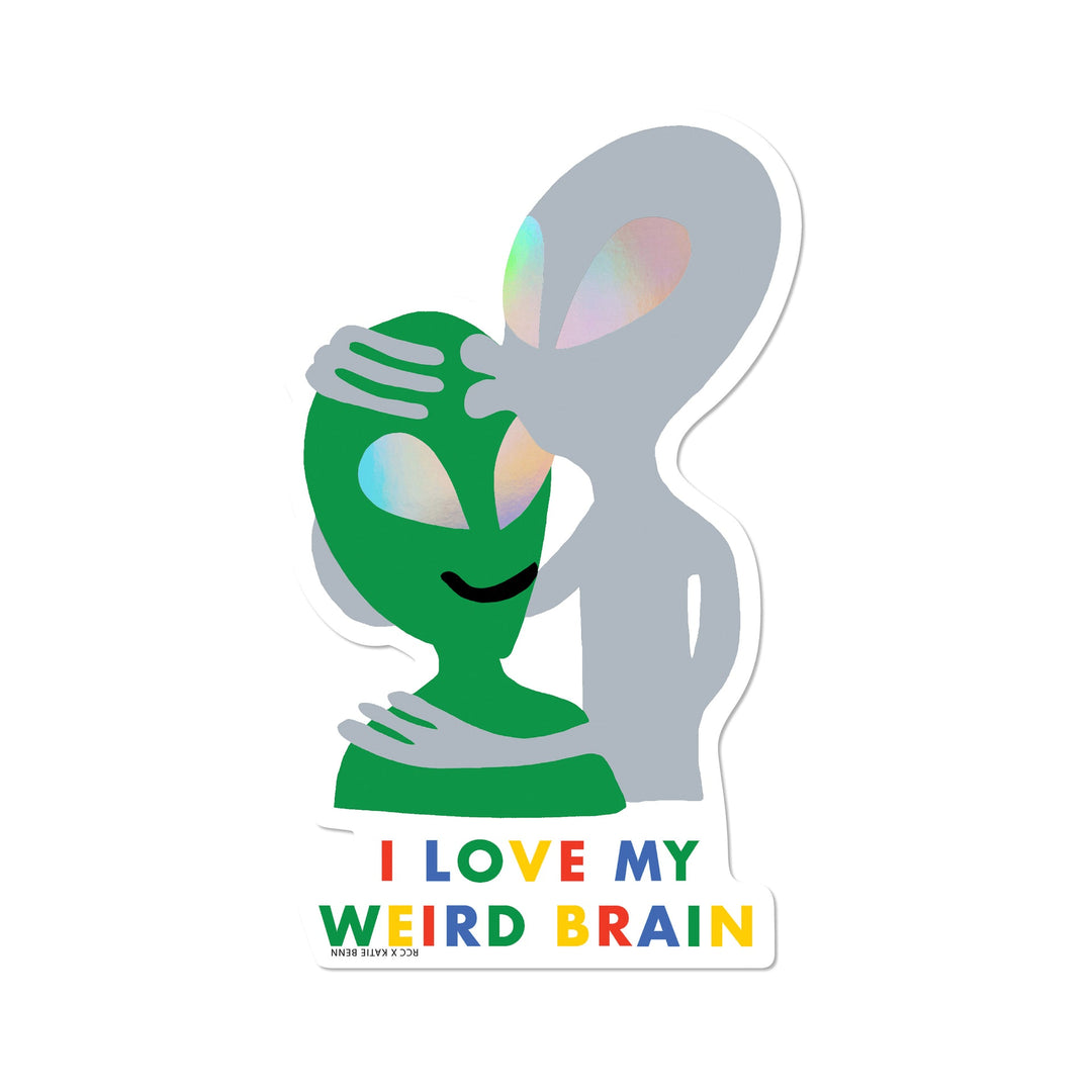 Weird Brain Love Sticker