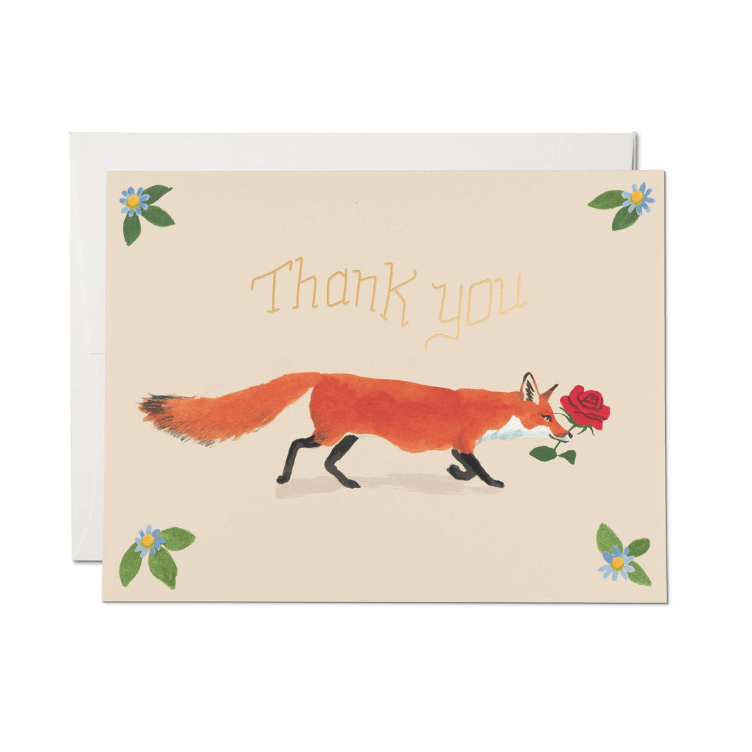 Thank You Fox Greeting Card