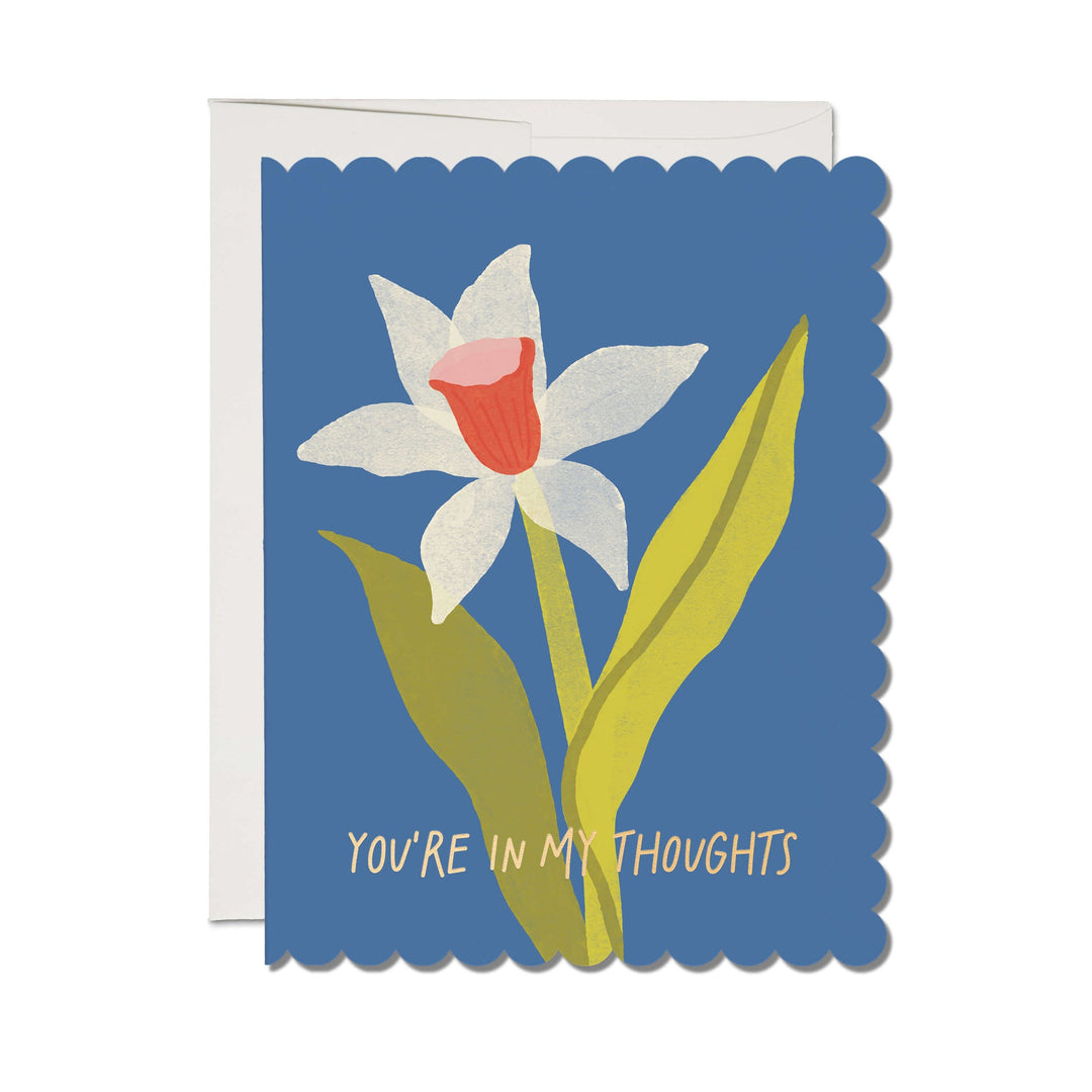 Scalloped Daffodil In My Thoughts Card