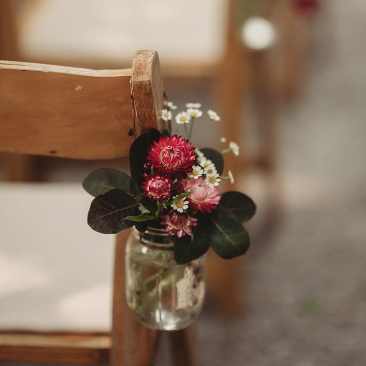 Aisle Marker Vase for Chairs
