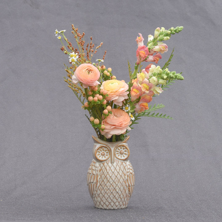Thanksgiving Owl Vase Arrangement