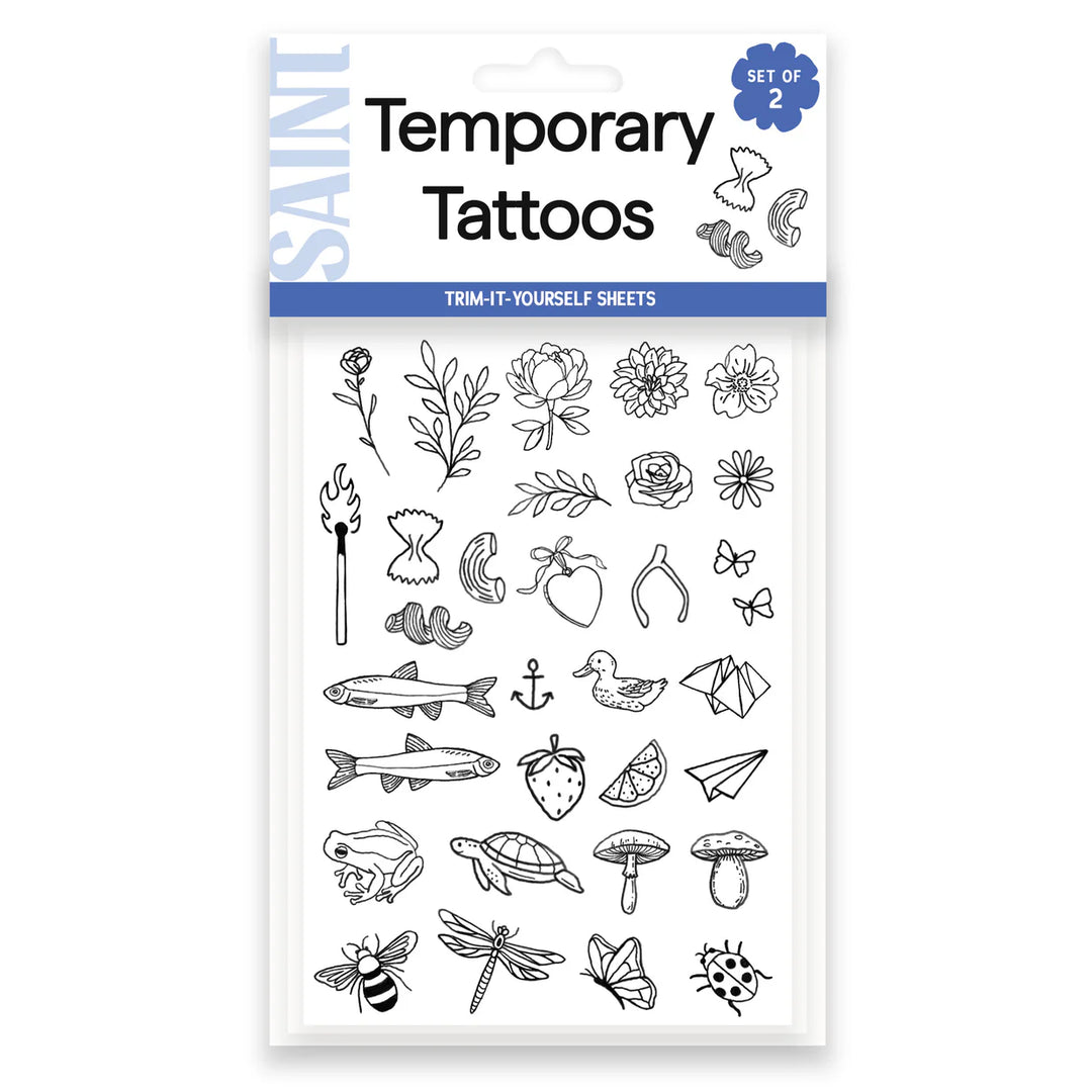 Tiny Tats Temporary Tattoo Sheet