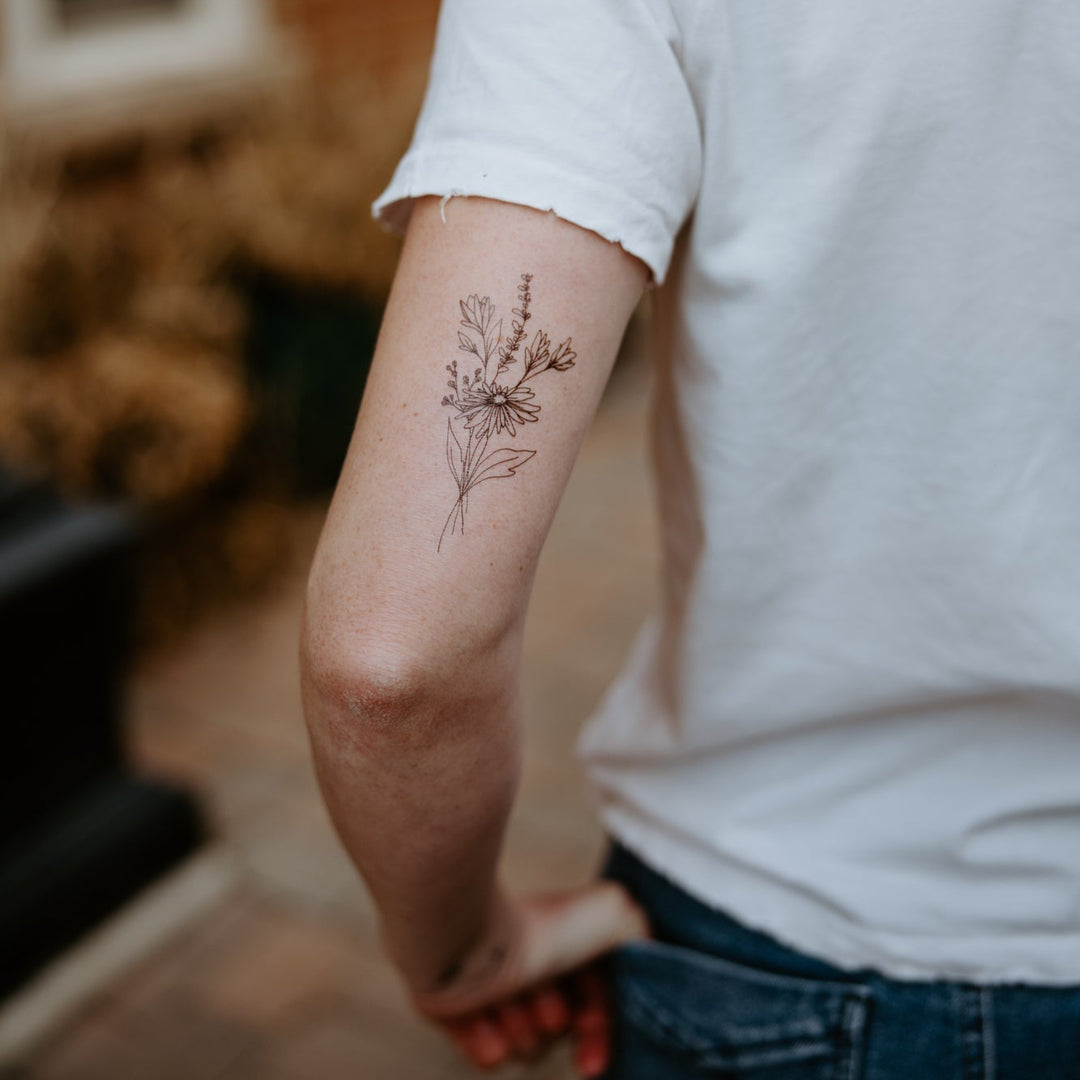 mustard seed flower tattoo Meadow Flora Temporary Tattoos – Carolina Flowers