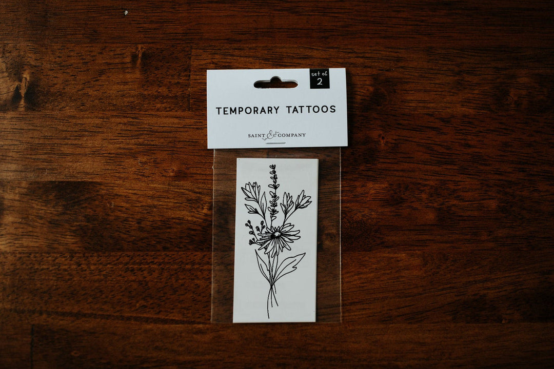 Meadow Flora Temporary Tattoos
