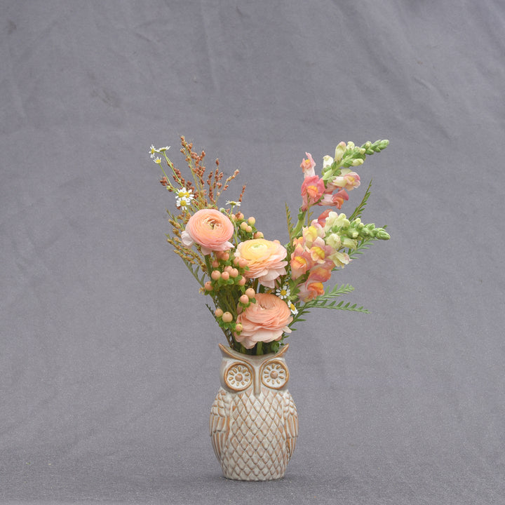Thanksgiving Owl Vase Arrangement
