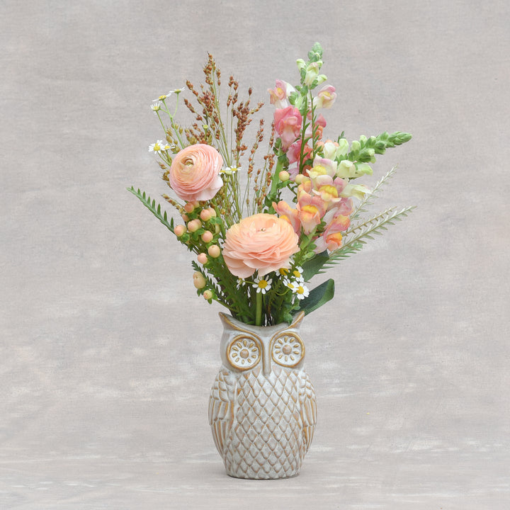 Thanksgiving Owl Vase Arrangement