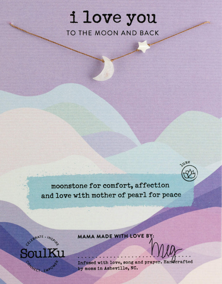 To the Moon Moonstone Necklace