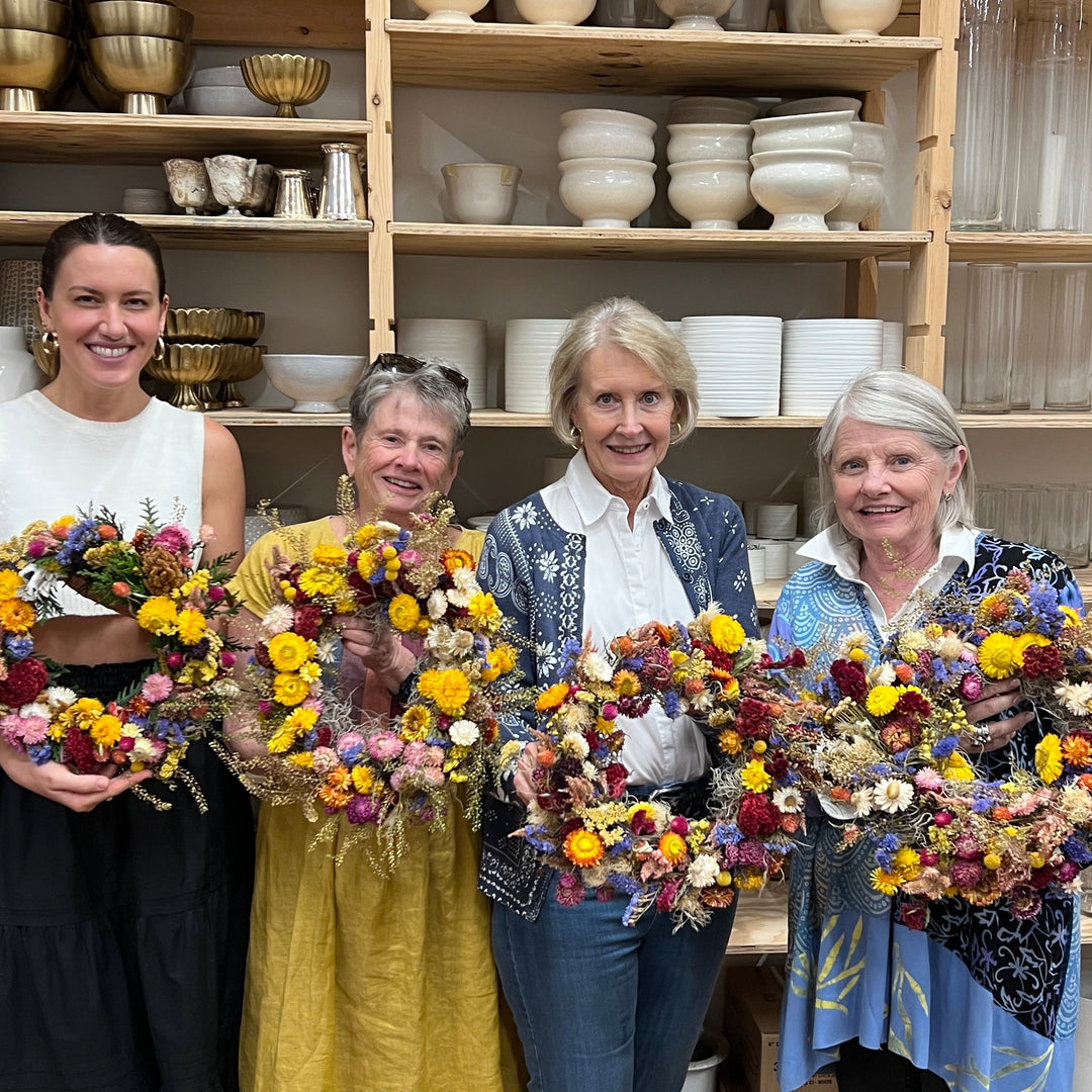 Dried Flower Wreath Workshop November 7, Morning