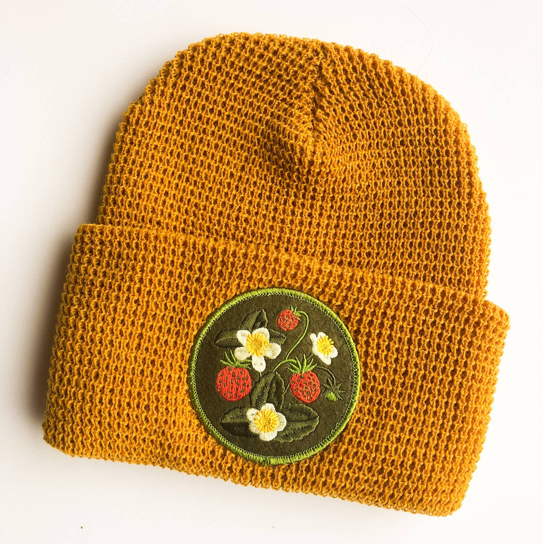 Wild Strawberry Patch Waffle Beanie