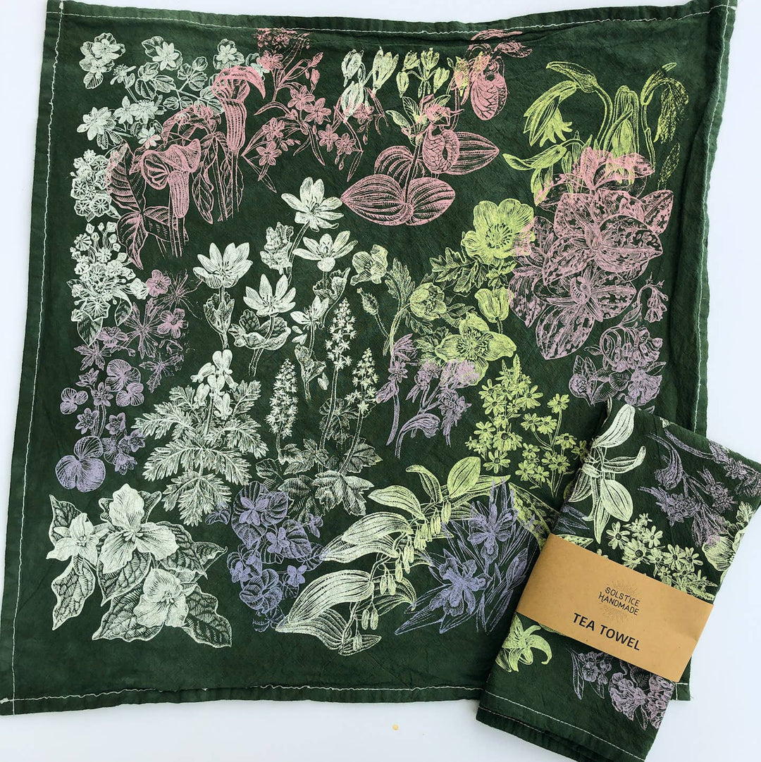 Spring Wildflower Tea Towel