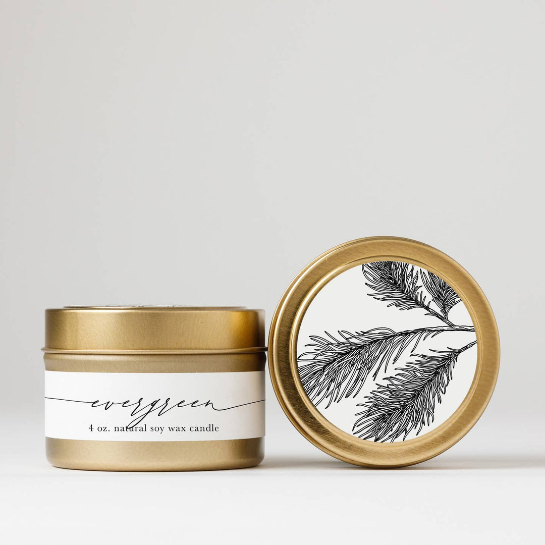 Evergreen Tin Soy Candle