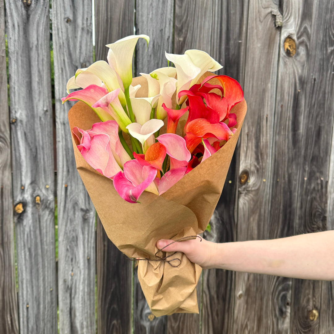 Calla Lily Statement Bouquet, Colorful Mix
