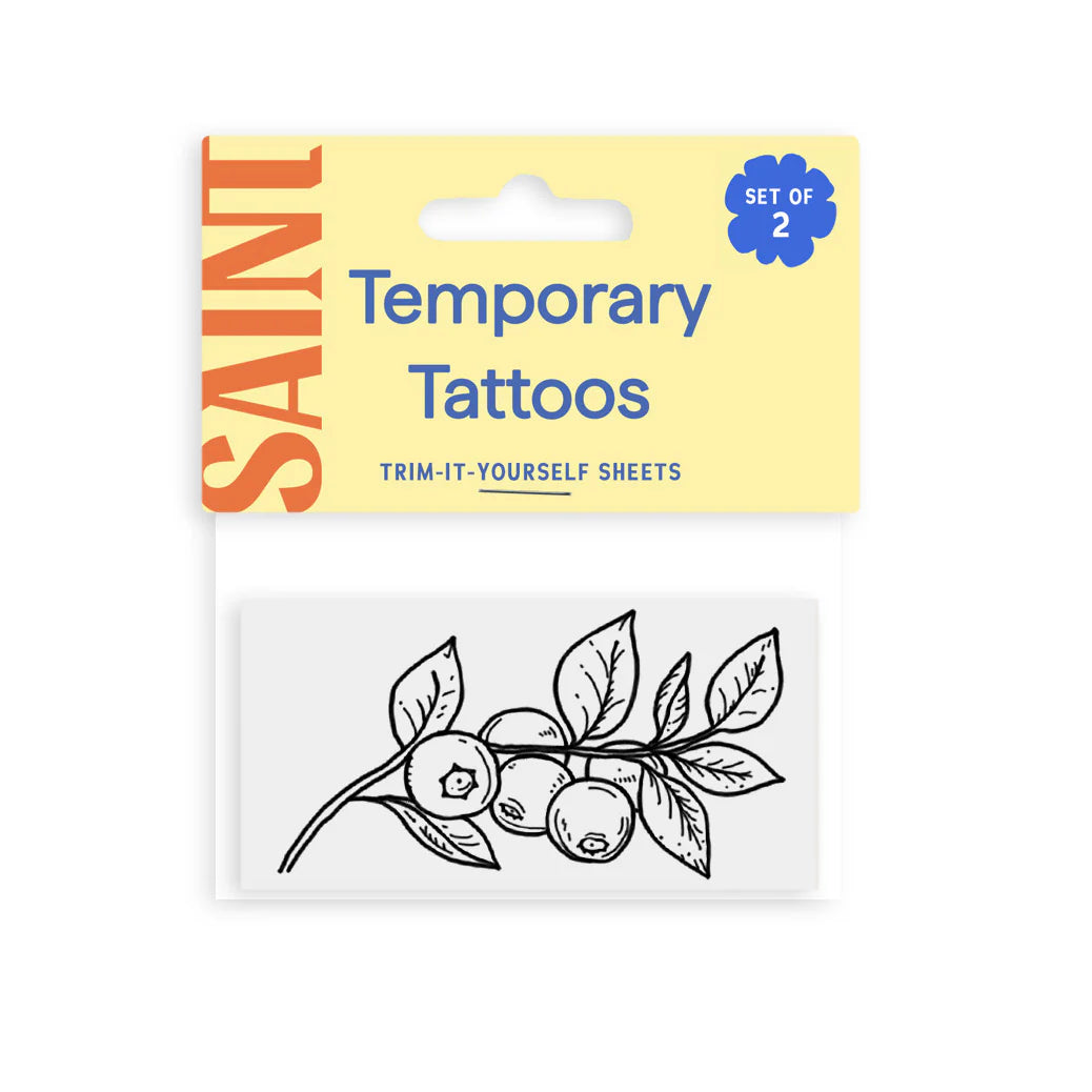 Blueberry Temporary Tattoos