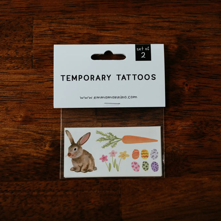 Spring Bunny Temporary Tattoos