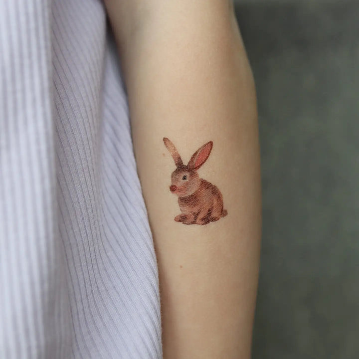 Spring Bunny Temporary Tattoos