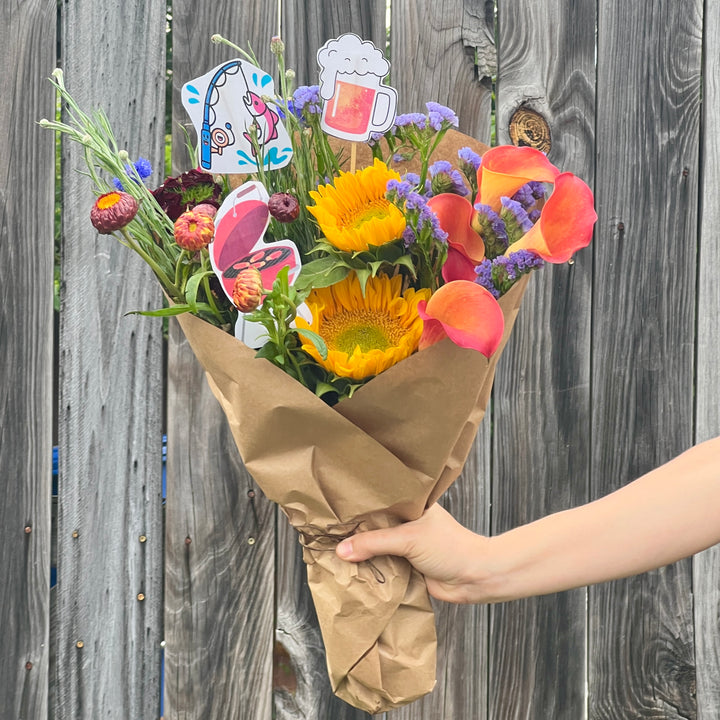 Father's Day Bouquet with Custom Charms