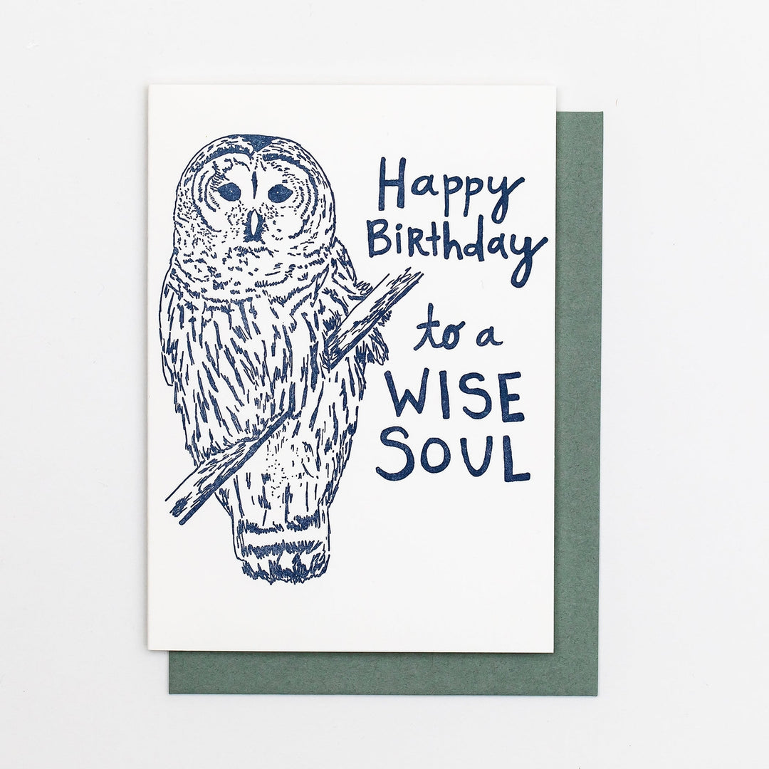 Owl "Happy Birthday To A Wise Soul" Card