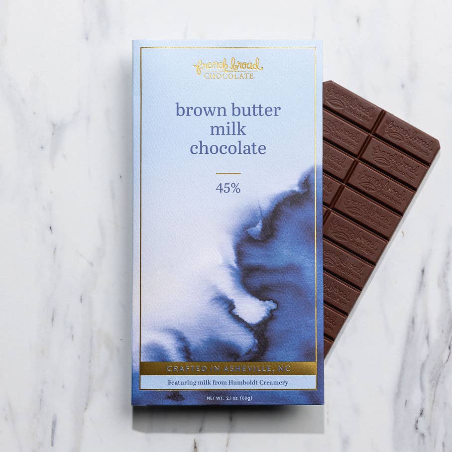 French Broad Chocolate Large Brown Butter Milk Chocolate 60g