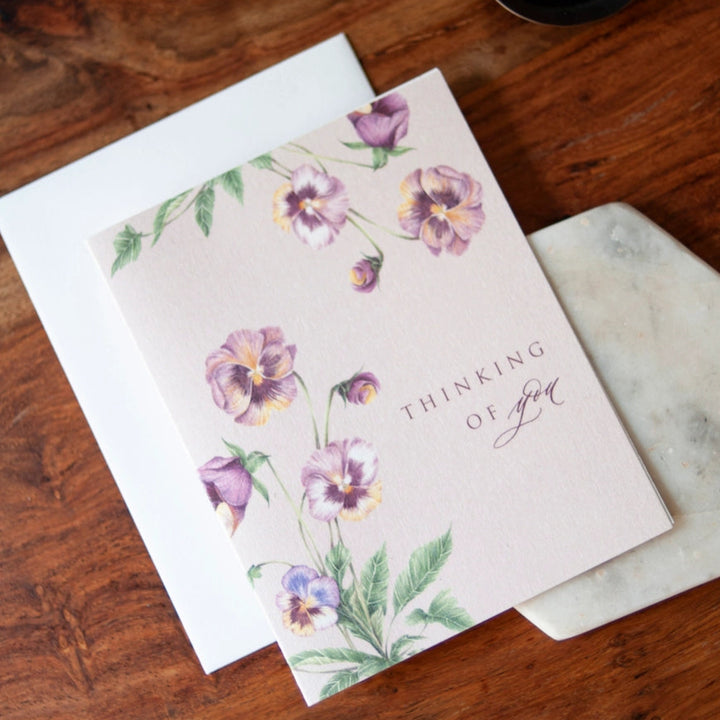 Thinking of You Pansies Card