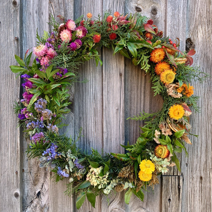 Dried Flower Wreath Workshop December 13, Morning